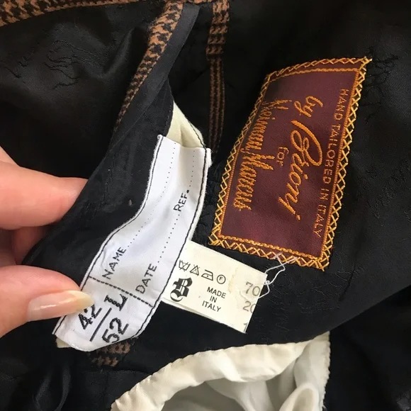 VTG BRIONI for Neiman Marcus luxury houndstooth sport coat - Picture 16 of 16